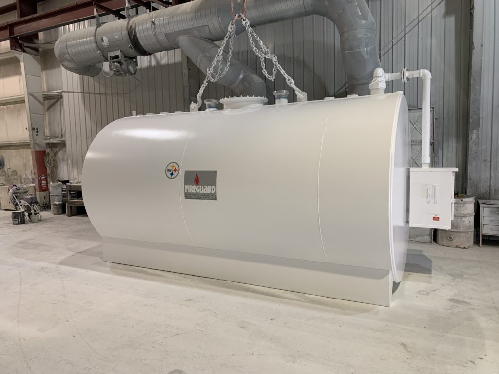 FIREGUARD® double-wall fire-protected aboveground storage tank features an inner and outer steel tank with a unique lightweight thermal insulation material that exceeds the UL 2-hour fire test