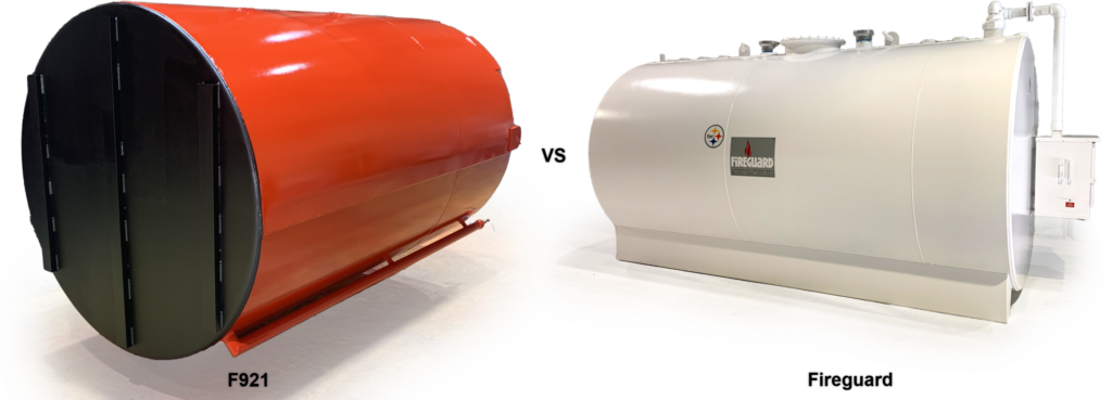 Our F921 tanks are UL-142 while our Fireguard tanks are UL-2085.